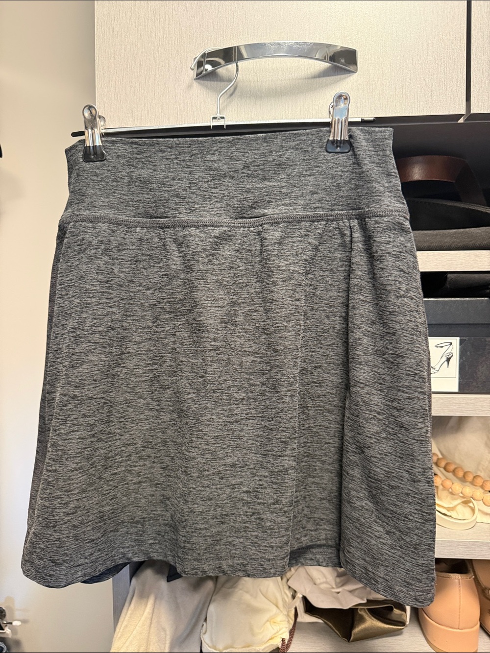 Beyond Yoga Heather Gray Skater Skirt M